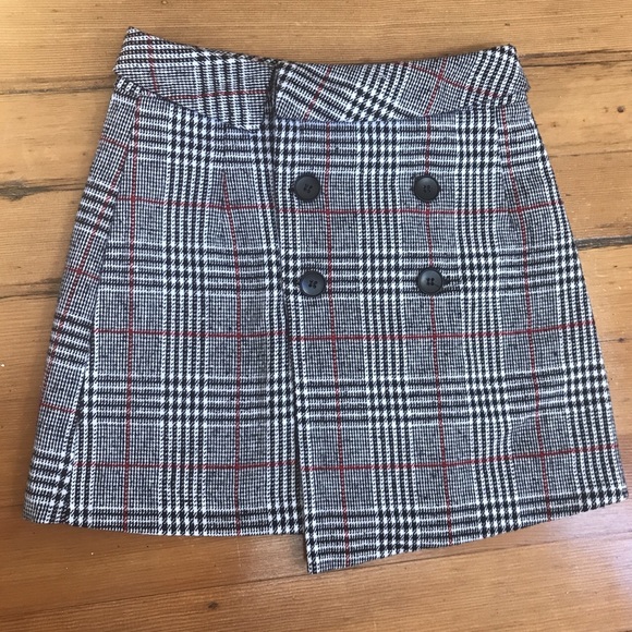 Mustard Seed Dresses & Skirts - Cute gray plaid miniskirt by Mustard Seed, size S